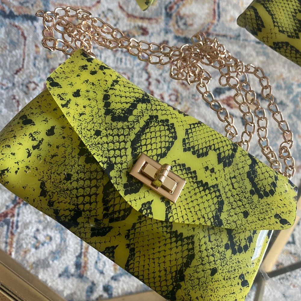 Green snake skin Fanny pack